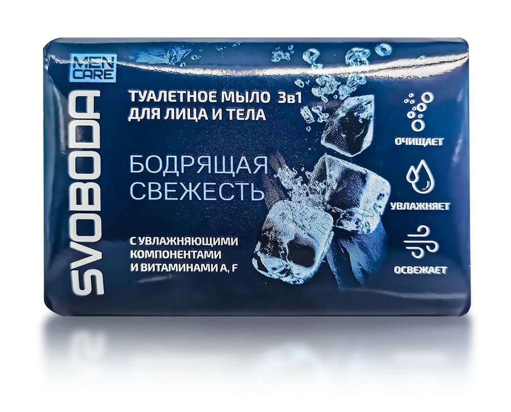 Мыло туалетное Svoboda для лица и тела MEN CARE 3 в 1 90 гр 759₽