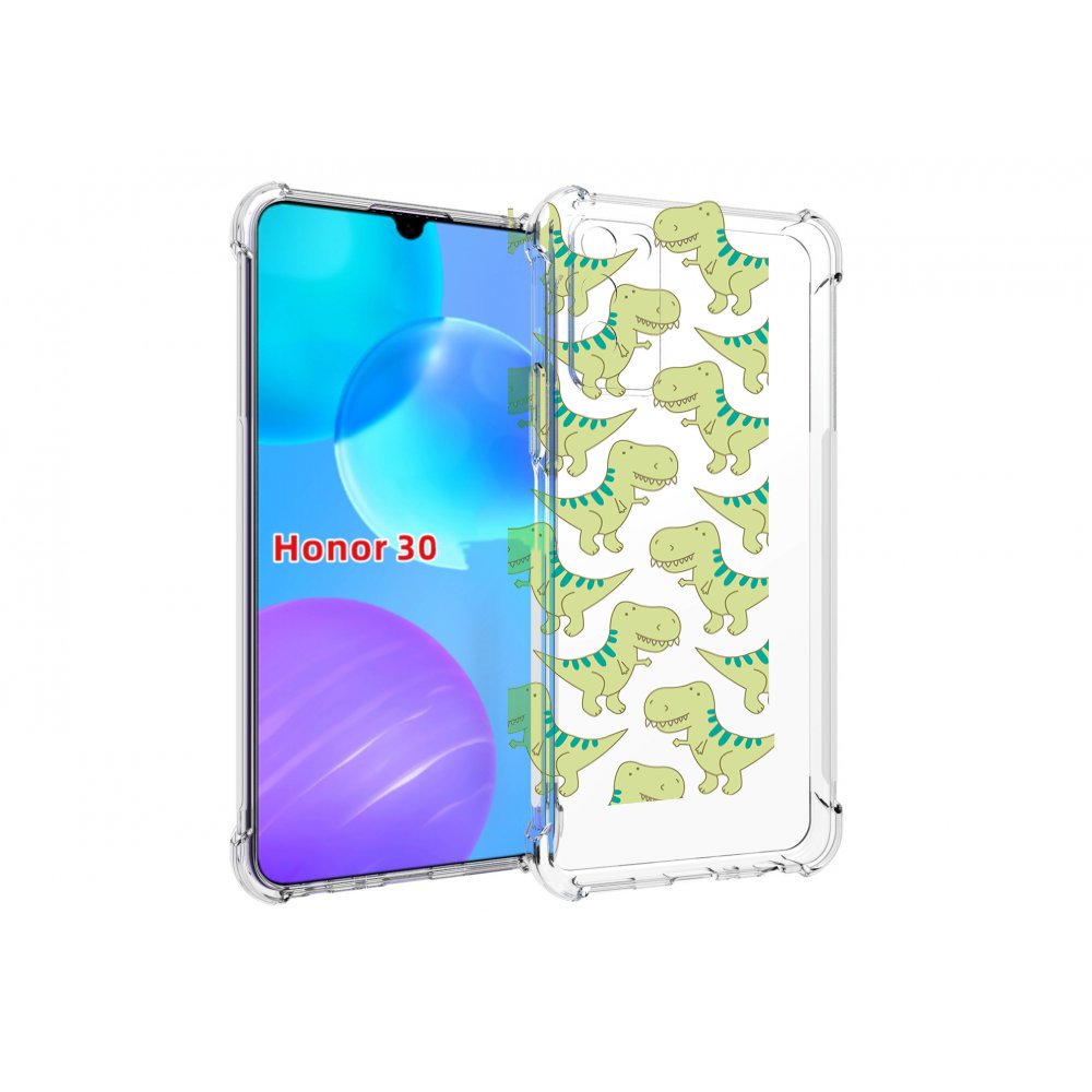 

Чехол MyPads зеленые-динозаврики для Huawei Honor 30 Lite, Tocco