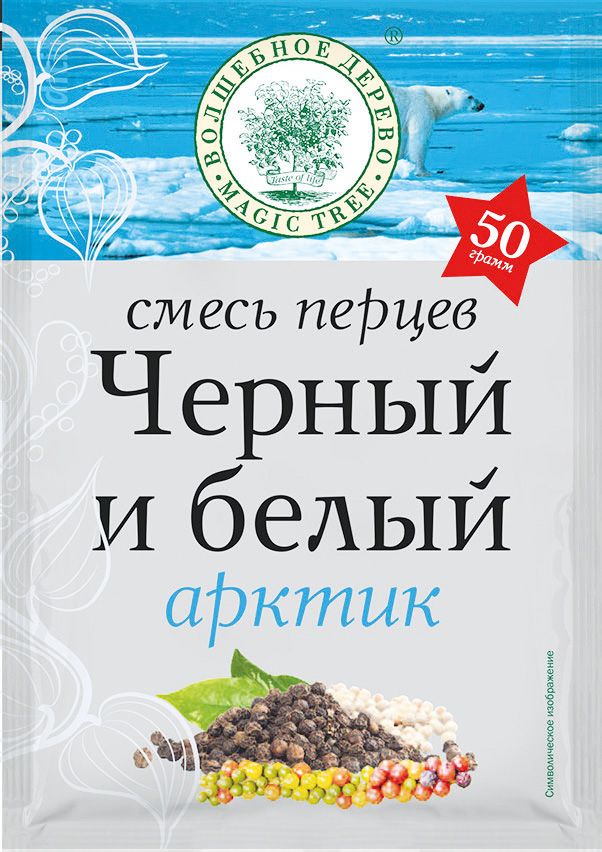 

Смесь перцев Волшебное дерево черный и белый молотый 50 г