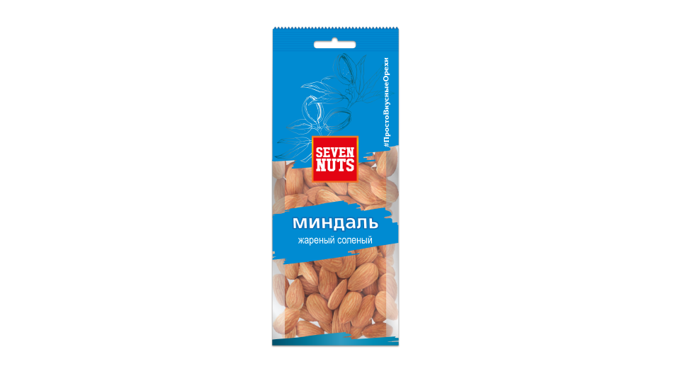 

Миндаль Seven Nuts жареный соленый 100 г