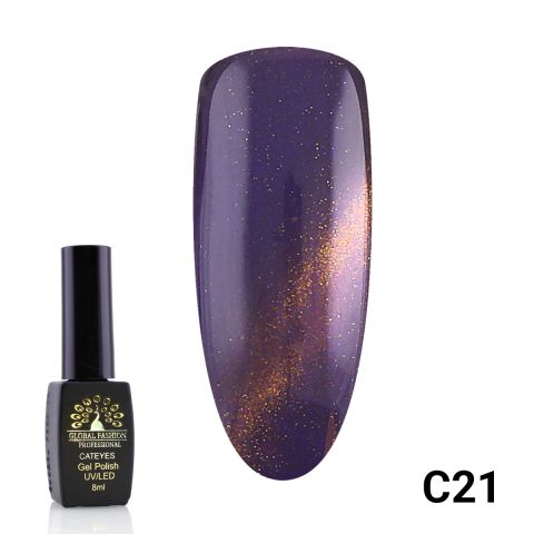 

Гель-лак Global Fashion кошачий глаз 21
