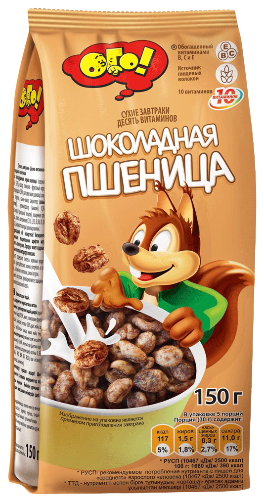 

Сухой завтрак Ого! Шоколадная пшеница 150 г