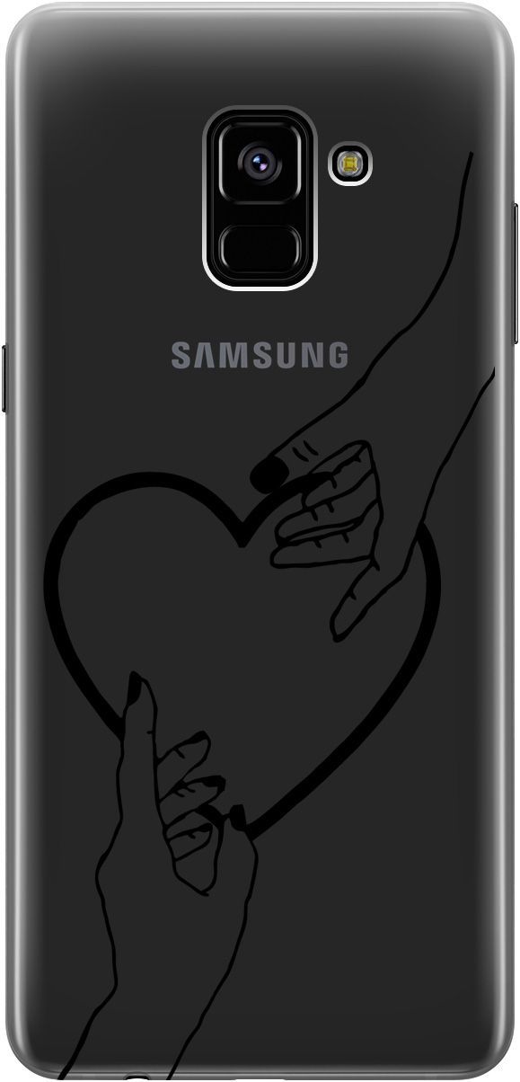 

Чехол на Samsung Galaxy A8+ (2018) с принтом "Hands" прозрачный, 5407