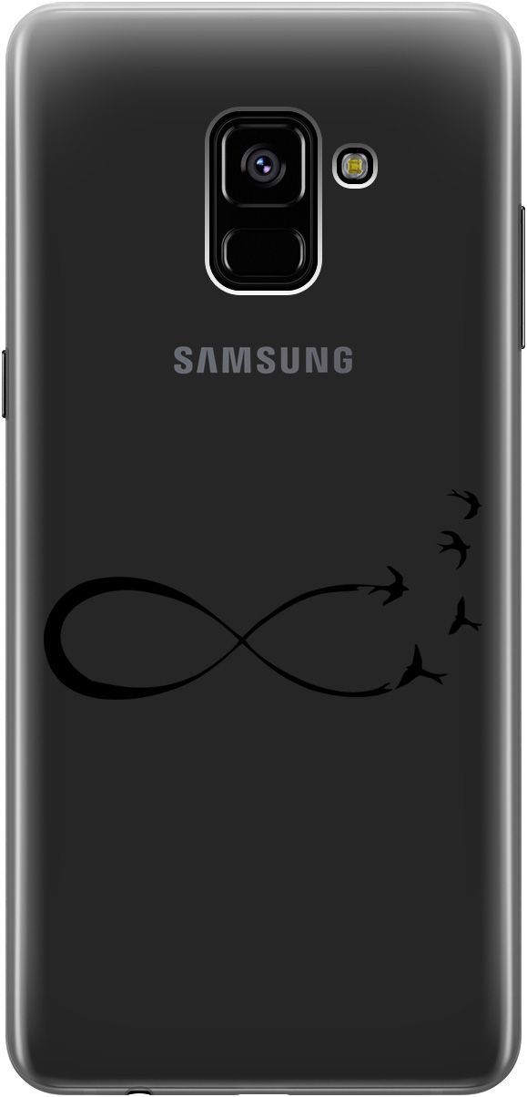 

Чехол на Samsung Galaxy A8+ (2018) с принтом "Infinity" прозрачный, Прозрачный;черный, 5407