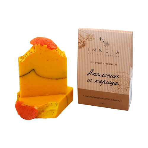 Мыло натуральное Апельсин и корица INNULA 85 г