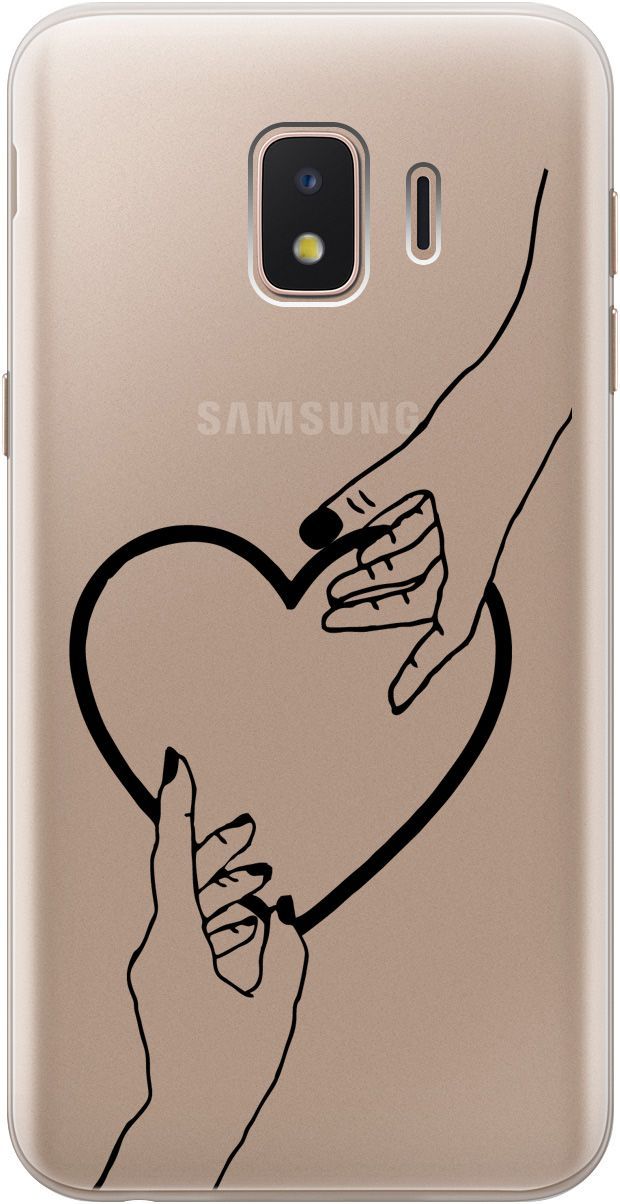 

Чехол на Samsung Galaxy J2 Core с принтом "Hands" прозрачный, Прозрачный;черный, 5412