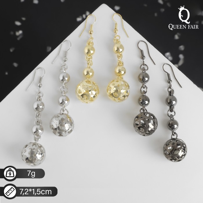 

Серьги подвески из бижутерного сплава Queen Fair 1152386, без вставки