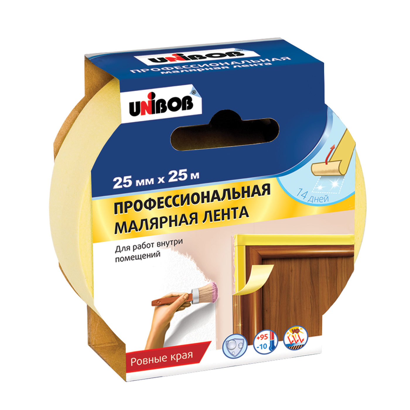 Скотч малярный unibob. Малярная клейкая лента Unibob 50 мм х 25 м желтая. Unibob малярная лента. Профессиональная малярная лента Unibob 25х25. Малярная клейкая лента Unibob профи 50 мм х 25 МЖЕЛТАЯ.