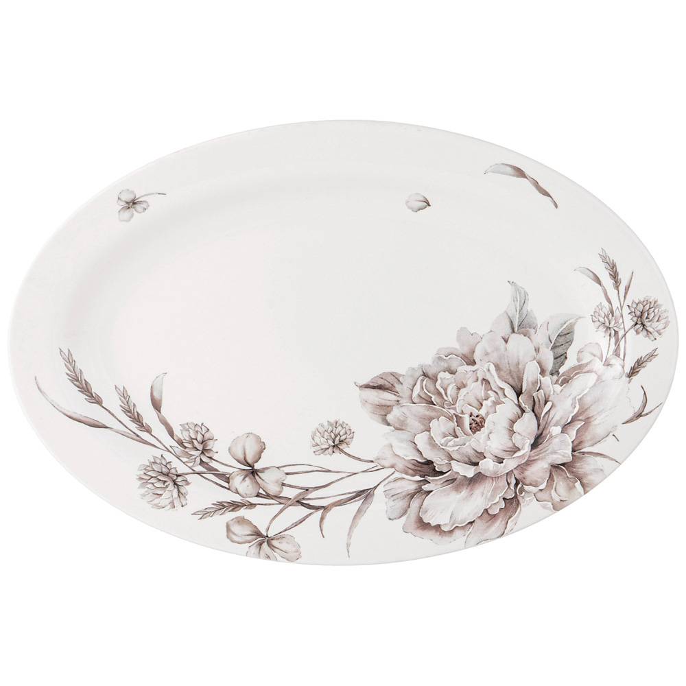

Набор из 2 штук Блюдо Lefard White flower 26.5х18см, фарфор (415-2125_2), Серый