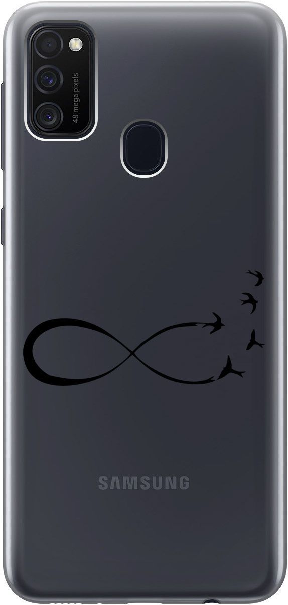 

Чехол на Samsung Galaxy M21/M30s с принтом "Infinity" прозрачный, Прозрачный;черный, 5421