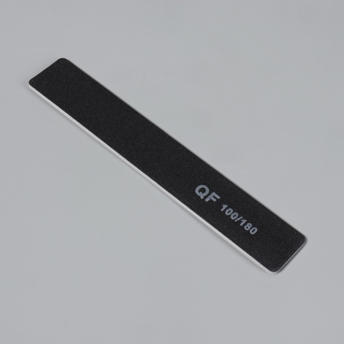 Пилка для ногтей Queen Fair, абразивность 100/180, 18 см, цвет черный, 20 шт