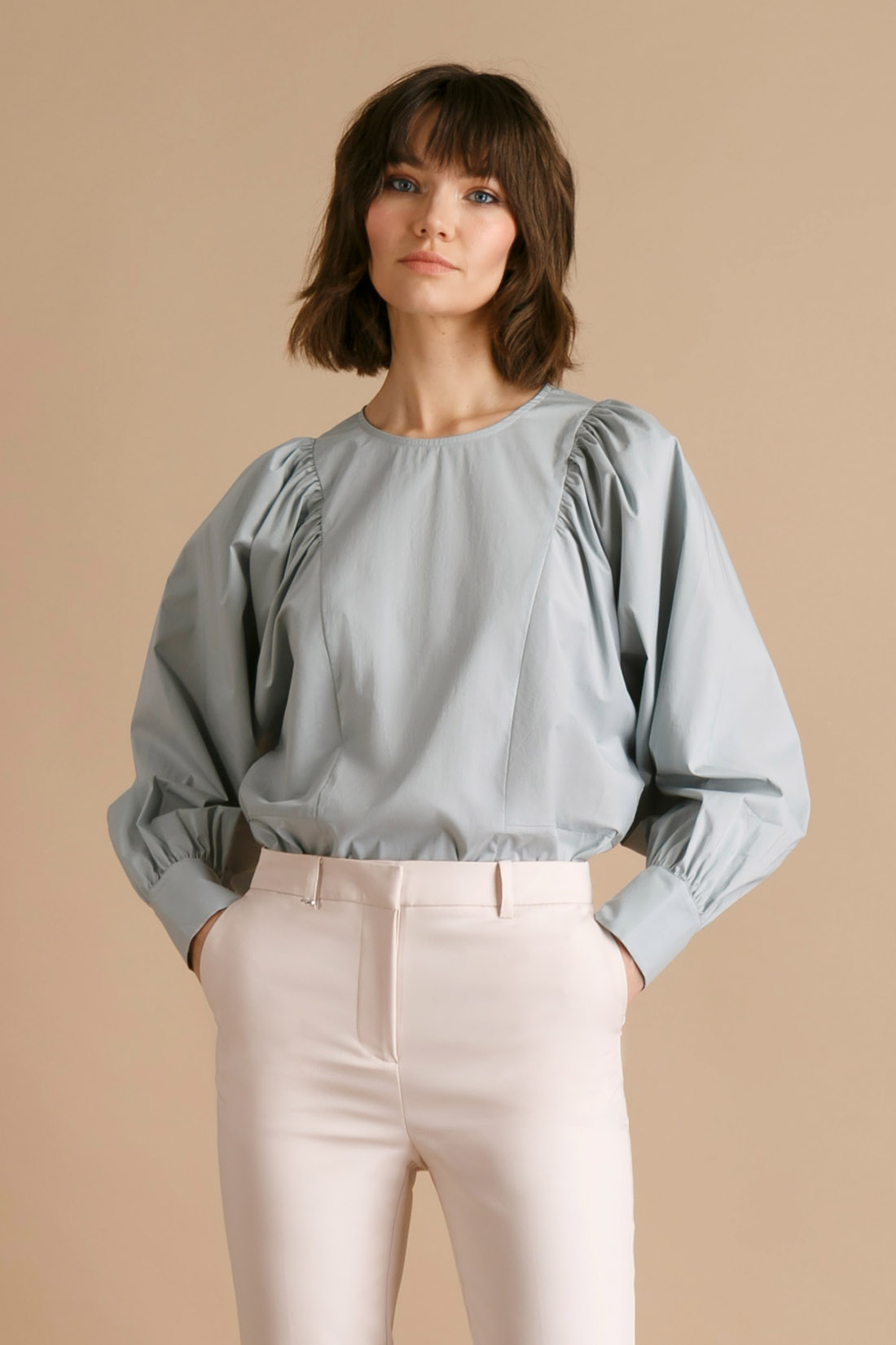 

Блуза женская Baon B1722006 бежевая S, B1722006