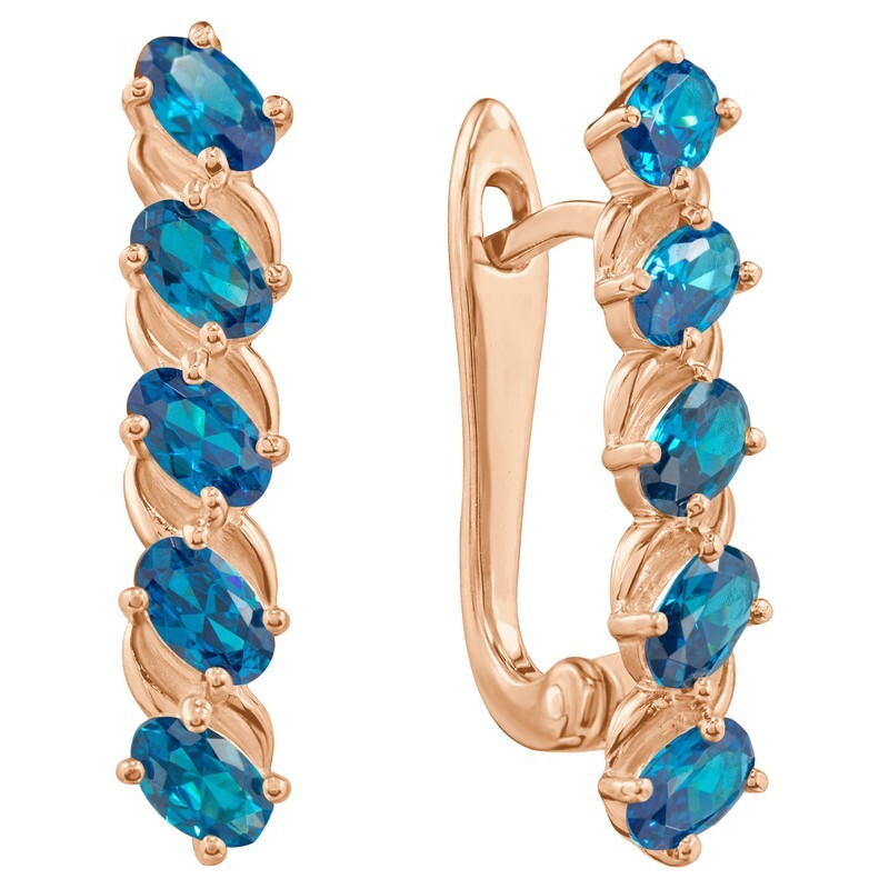 

Серьги из серебра с кристаллом ювелирным LAZURIT-ONLINE 8294RG, 8294RG