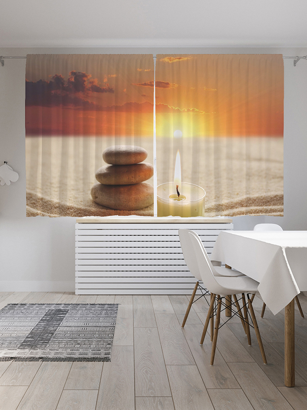 

Шторы JoyArty с фотопечатью "Морской закат" из сатена, 290х180 см, Морской закат