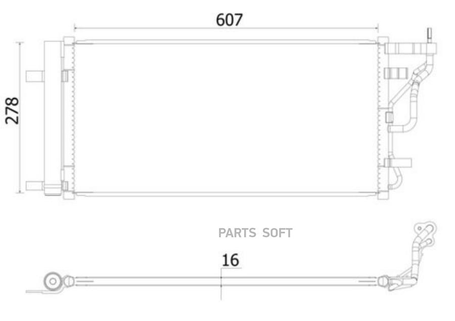 MAHLE AC956000S Радиатор кондиционера HYUNDAI I30 () 1шт