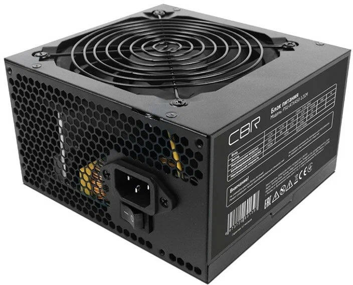 

Блок питания CBR 450W (PSU-ATX450-12GM), Черный