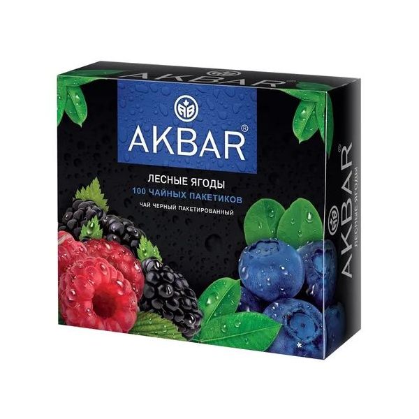 Чай черный Akbar Лесные ягоды в пакетиках 1,5 г х 100 шт