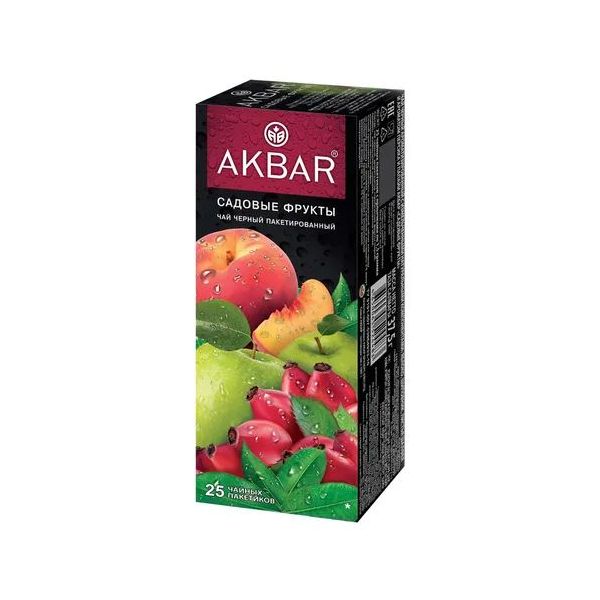 Чай черный Akbar Садовые фрукты в пакетиках 1,5 г х 25 шт