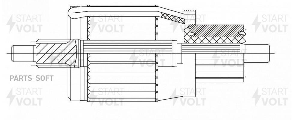 

STARTVOLT SR 0312 Якорь стартера ГАЗ-3310 "Валдай" дв. Cummins "STARTVOLT"