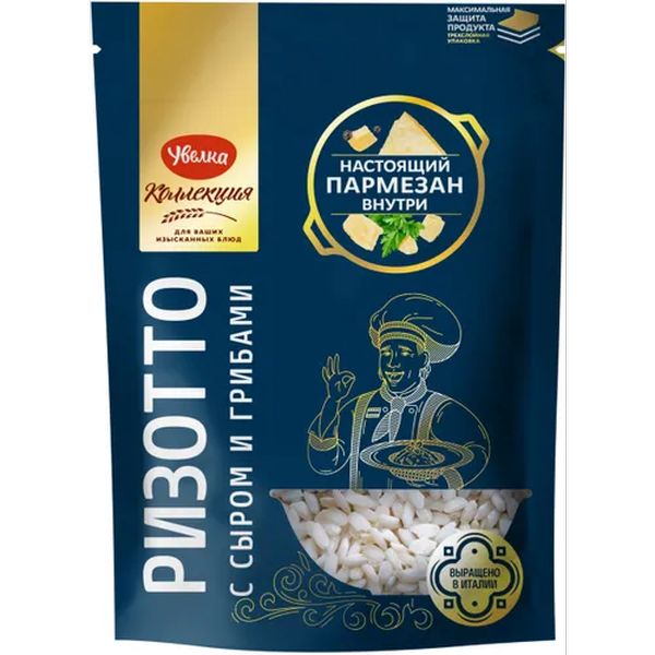 

Рис Увелка Ризотто с сыром и грибами 300 г