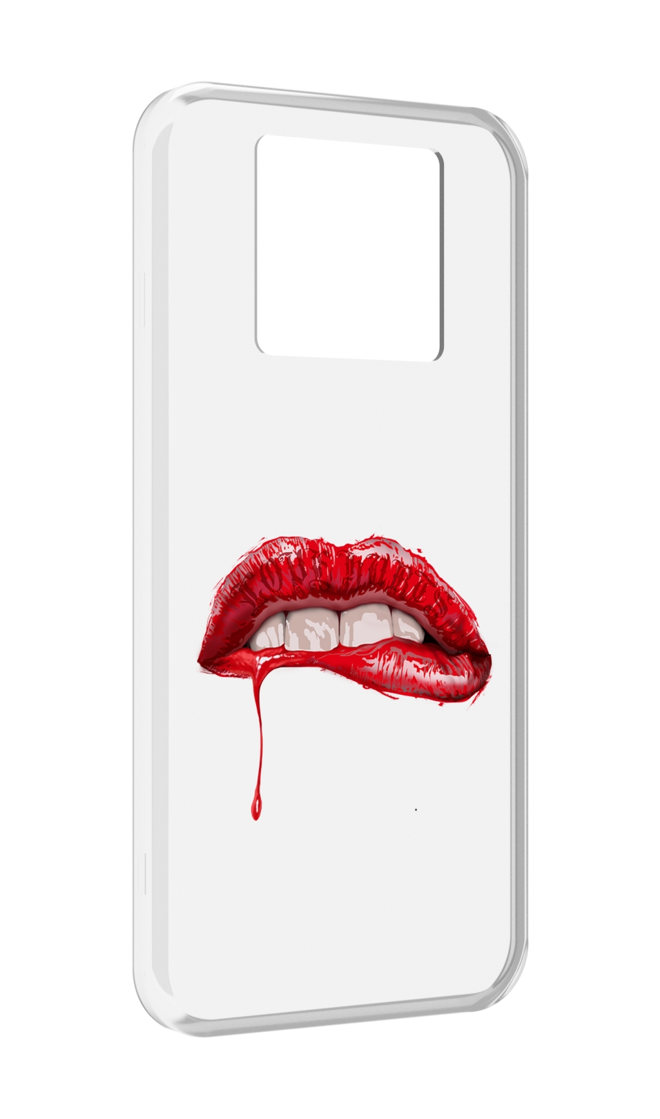 

Чехол MyPads яркие красные губы для Black Shark 3 5G / Black Shark 3S, Прозрачный, Tocco