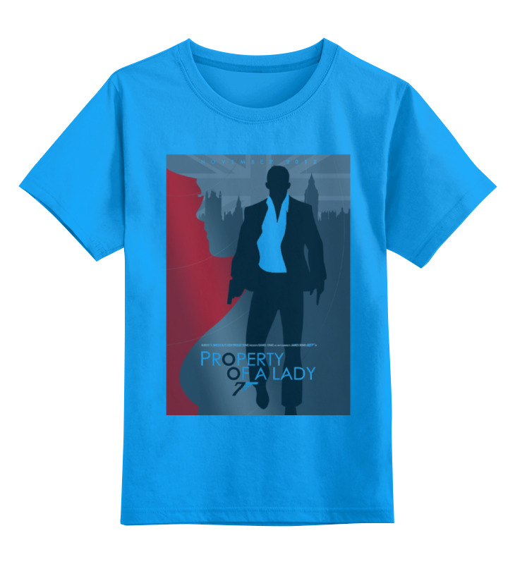 

Футболка детская Printio Property of a lady - 007 цв. голубой р. 140, Property of a lady - 007