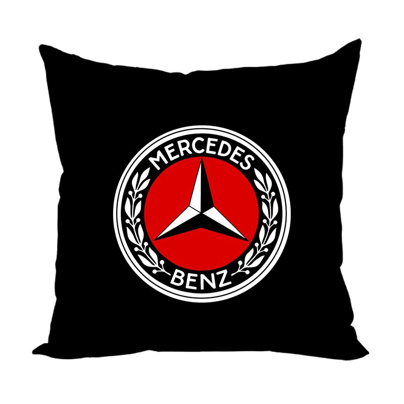 

Подушка декоративная 40х40/ MERCEDES на красном, Машины/ велюр, Черный;красный