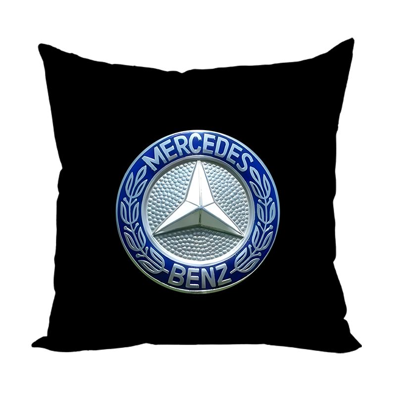 

Подушка декоративная 40х40/ MERCEDES на синем, Машины/ велюр, Черный;синий
