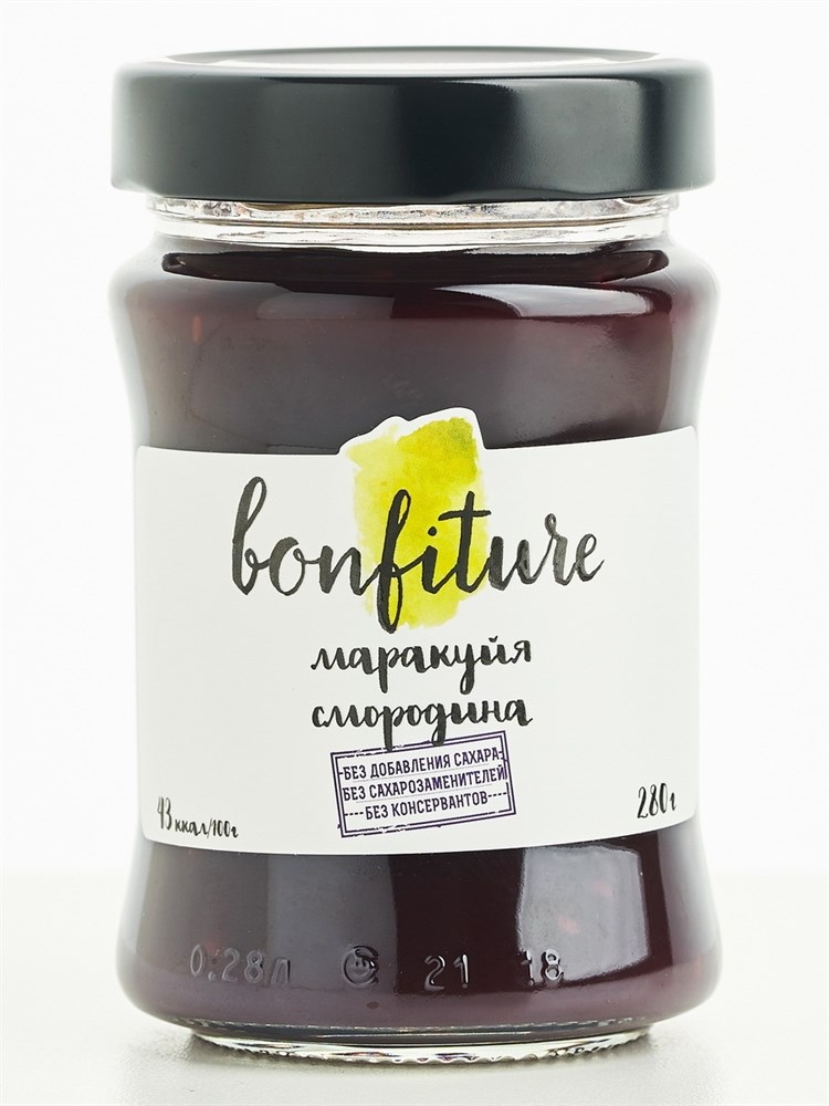 

Джем - десерт "Bonfiture" Маракуйя-смородина, 280г