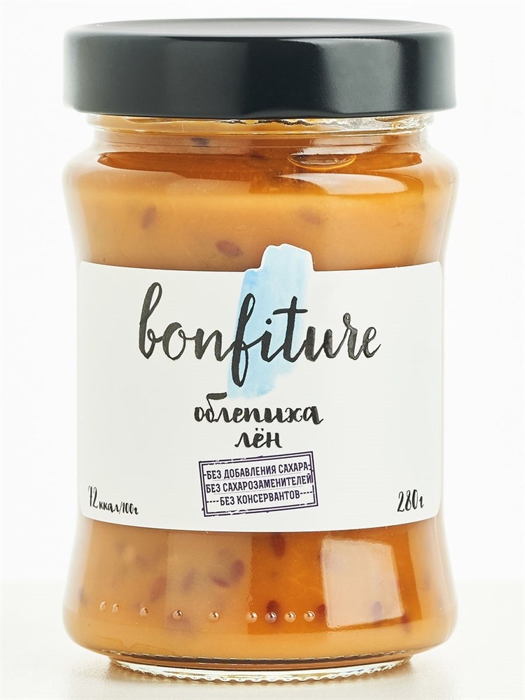 

Джем - десерт "Bonfiture" Облепиха-лён, 280г