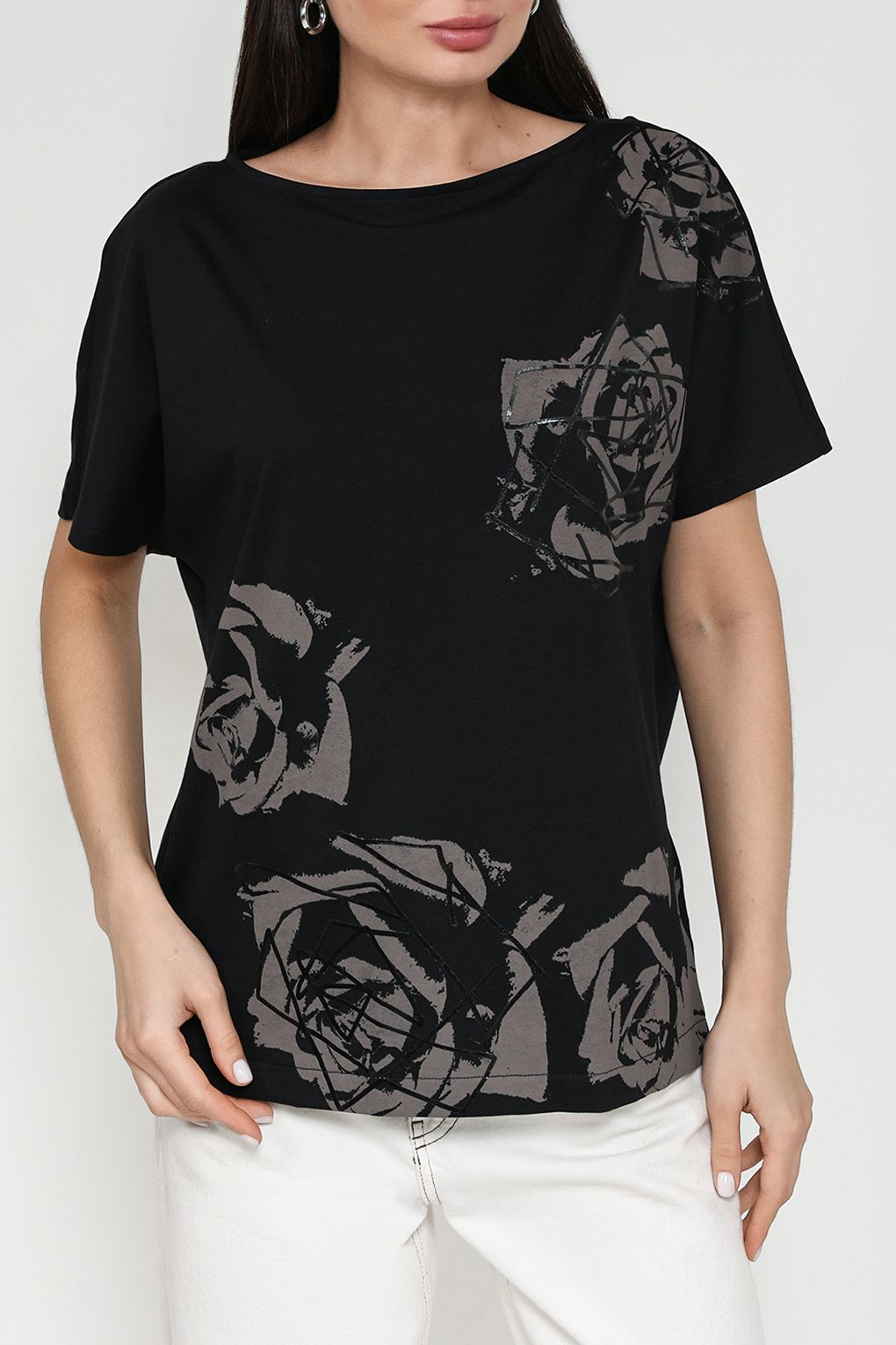 

Футболка женская Esprit Casual 034EE1K345 черная S, Черный, 034EE1K345