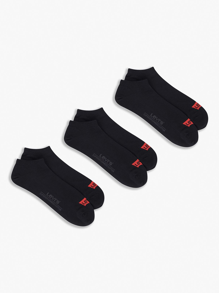 

Носки унисекс Levi's 168Sf Low Cut 3P Socks черные 35-39 RU, 168Sf Low Cut 3P Socks