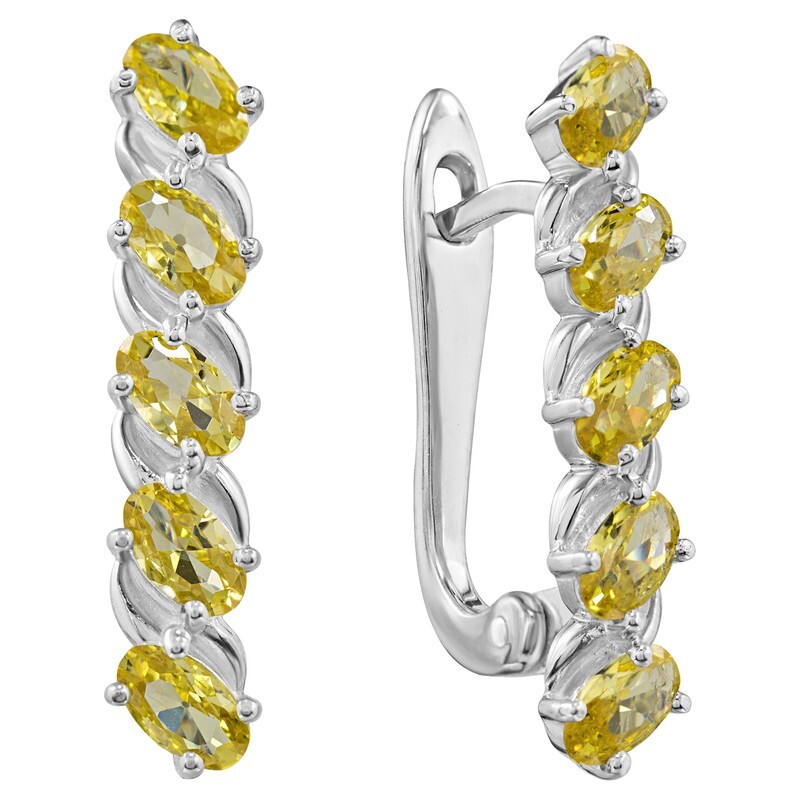 

Серьги из серебра с кристаллом ювелирным LAZURIT-ONLINE 8295PD, 8295PD