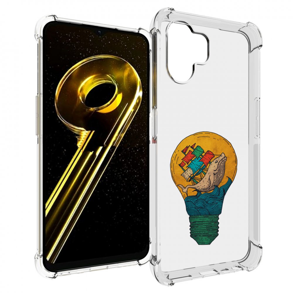 

Чехол бампер MyPads кит в лампочке с парусами для Realme 10 5G п..., Прозрачный, Tocco