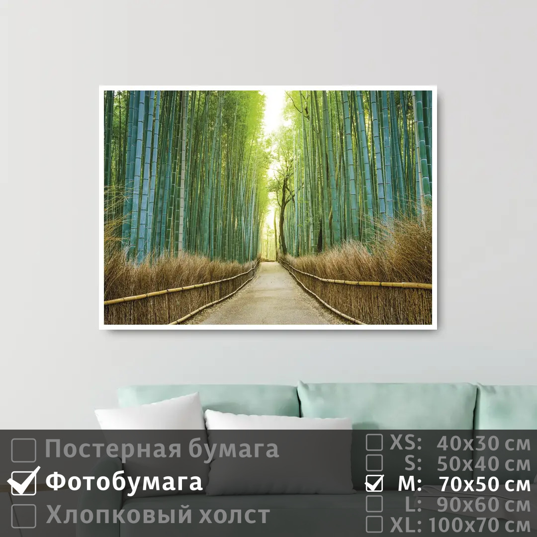 

Постер на фотобумаге ПолиЦентр Бамбуковый лес в японии 70х50 см, БамбуковыйЛесВЯпонии