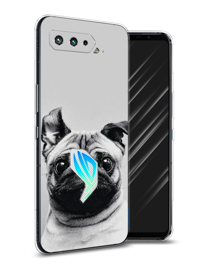 

Чехол Awog на Asus ROG Phone 5S "Ушастый мопс", Серый, 44550-1