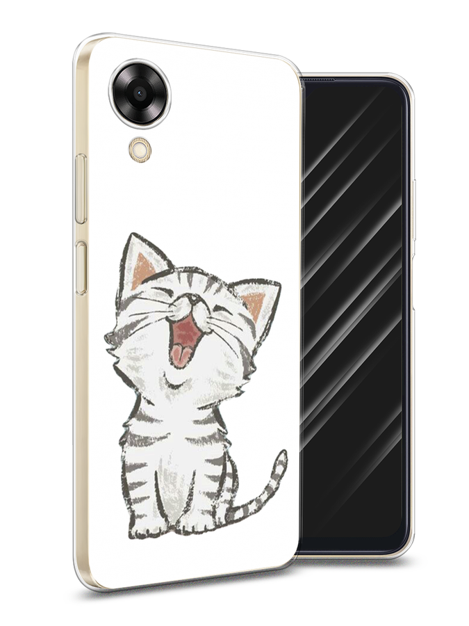 

Чехол Awog на Oppo A17K "Котенок рисованный", Серый;белый, 2512850-1