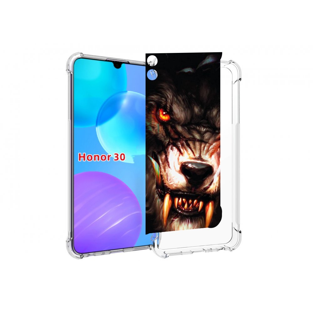 

Чехол MyPads злой голодный волк мужской для Huawei Honor 30 Lite, Tocco