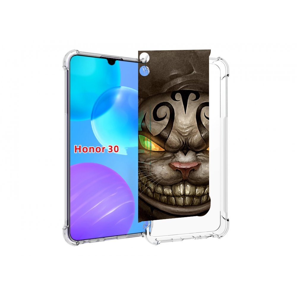 

Чехол MyPads злой котик с желтыми глазами для Huawei Honor 30 Lite, Tocco