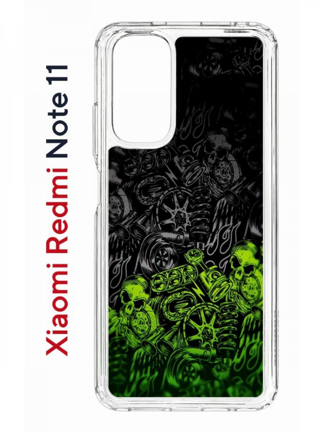 Чехол на Xiaomi Redmi Note 11/11S Kruche Print Garage,противоударный бампер с принтом