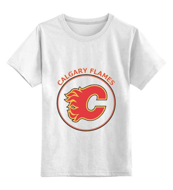 

Футболка детская Printio Calgary flames, цв. белый р. 140, Calgary flames,