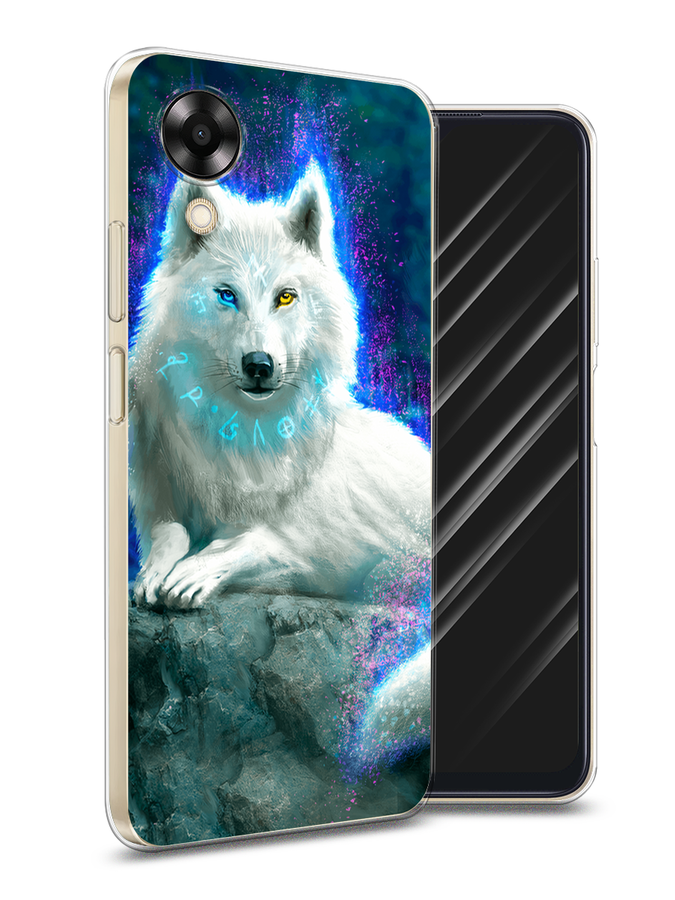 

Чехол Awog на Oppo A17K "Белоснежный волк", Белый;зеленый;фиолетовый, 2512850-2