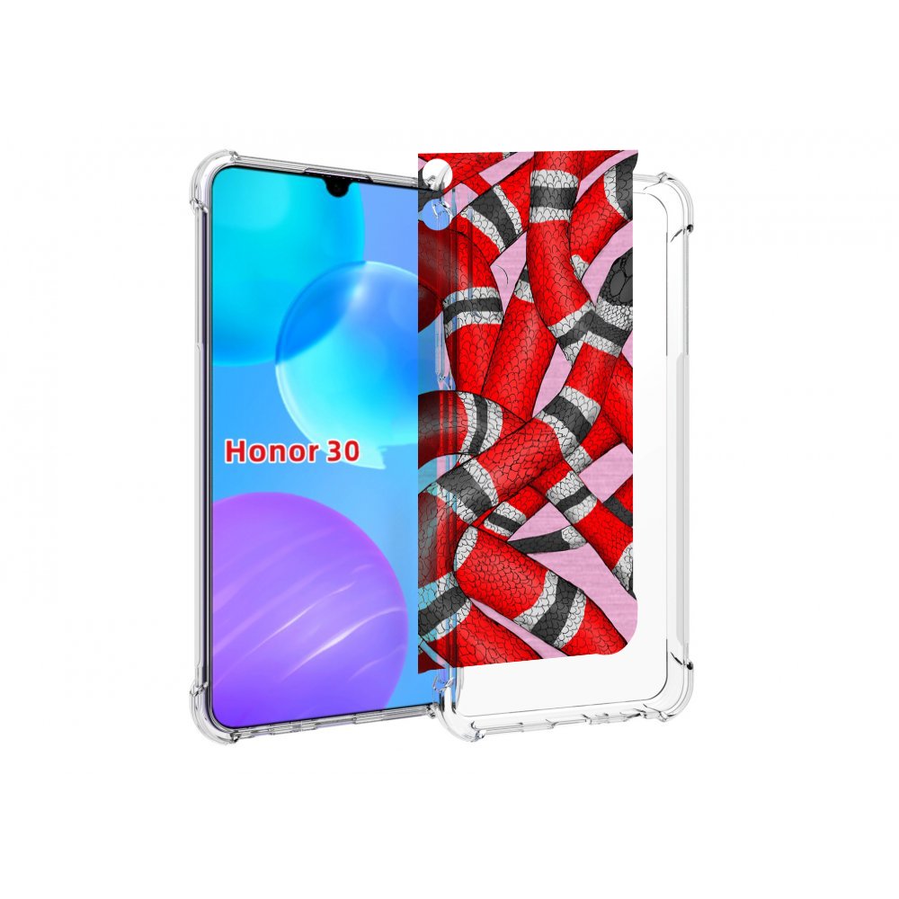 

Чехол MyPads змея-красно-черно-белый для Huawei Honor 30 Lite, Tocco