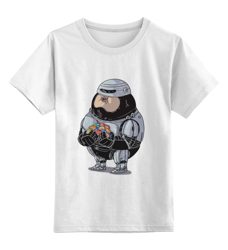 

Футболка детская Printio Fat robocop цв. белый р. 140, Fat robocop