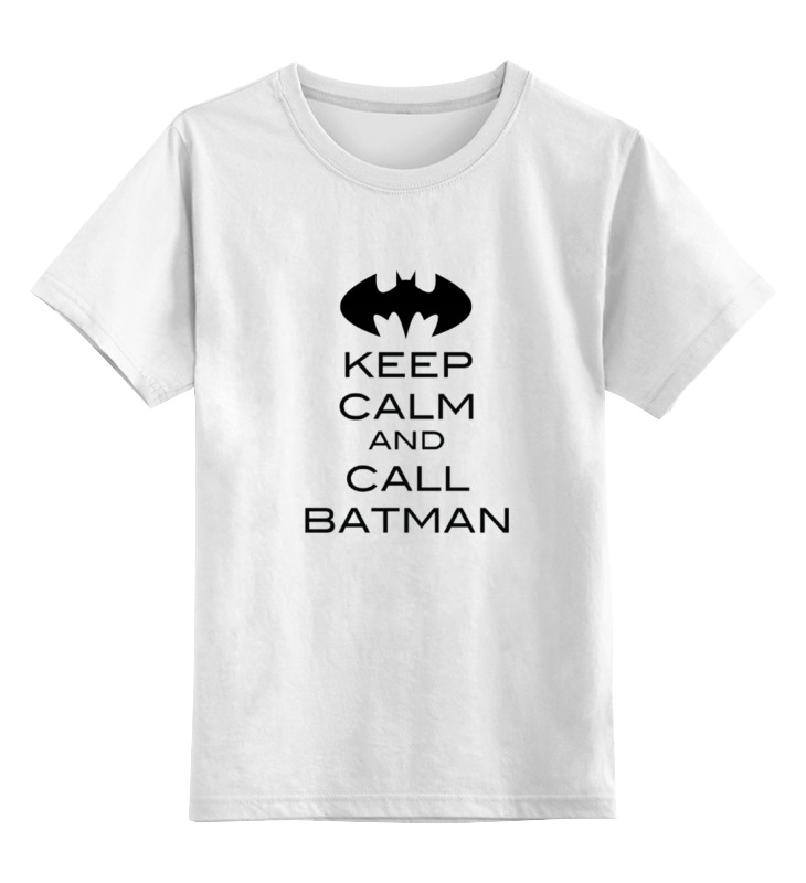 

Футболка детская Printio Keep calm and call batman цв. белый р. 140, Keep calm and call batman
