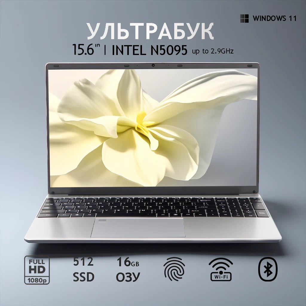 

Ноутбук WIXG N5095 серебристый (4044456), N5095