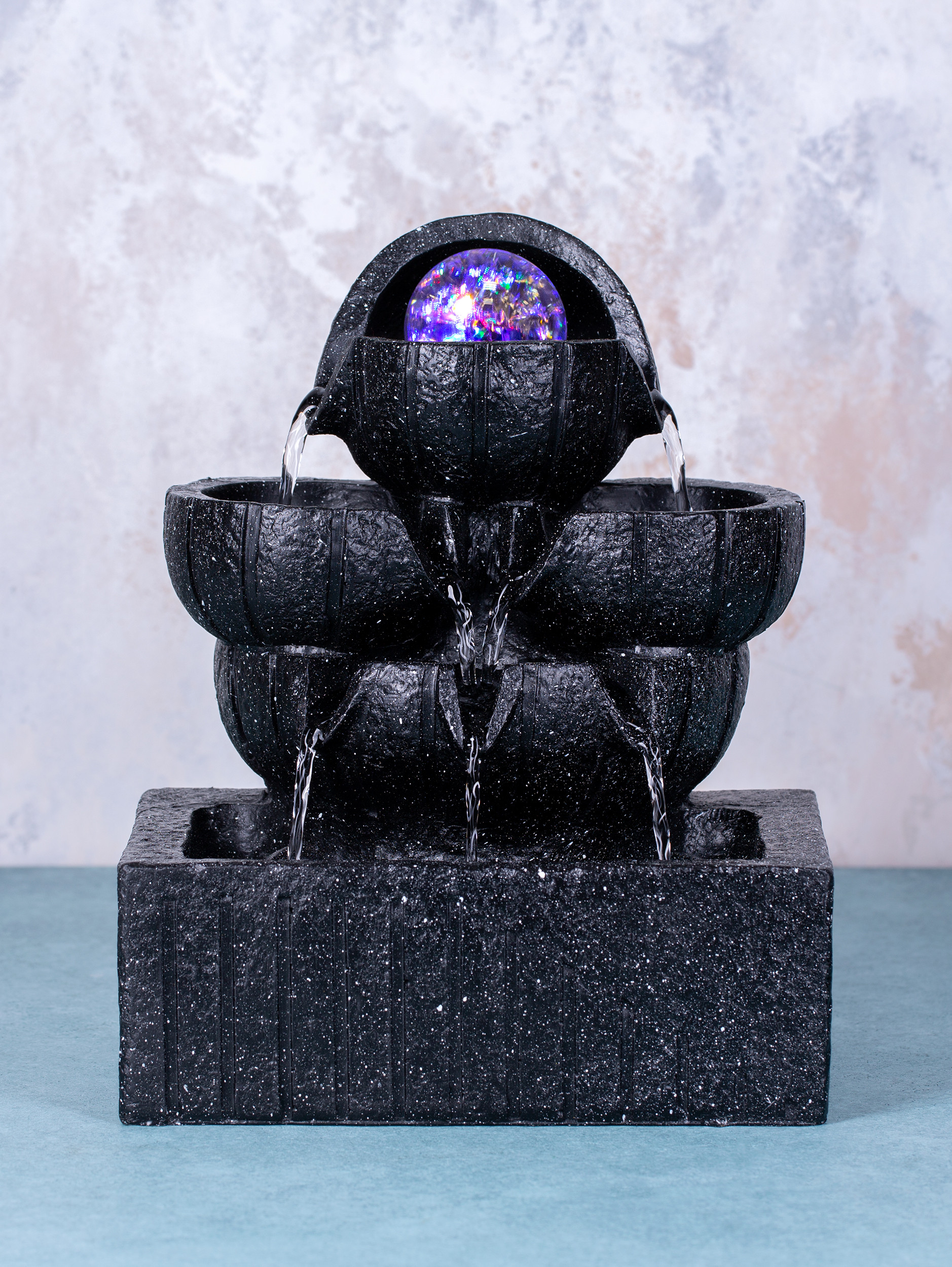 Декоративный настольный фонтан MotionLamps  с подсветкой Каскад FON-11034