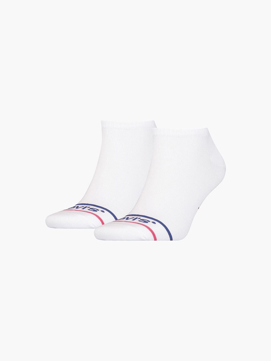 

Носки унисекс Levi's Low Cut Sport 2P Socks белые 35-39 RU, Low Cut Sport 2P Socks