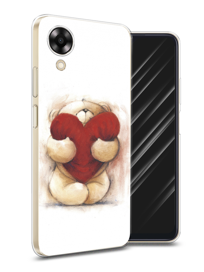 

Чехол Awog на Oppo A17K "Мишка с сердцем 1", Белый;красный;бежевый, 2512850-6