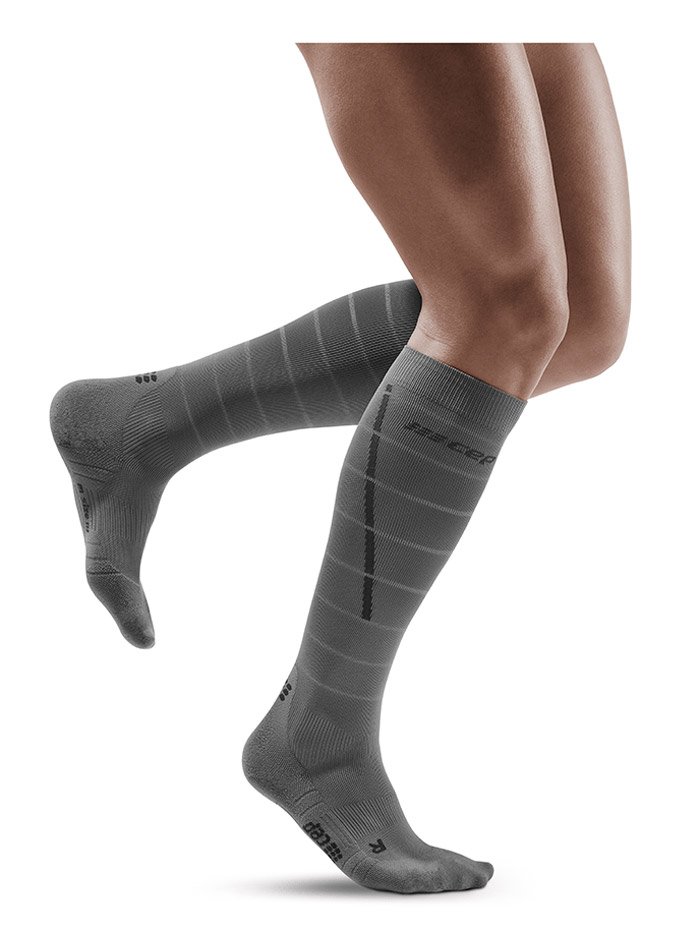 фото Гетры мужские cep reflection compression knee socks c123r серые 46-48 ru